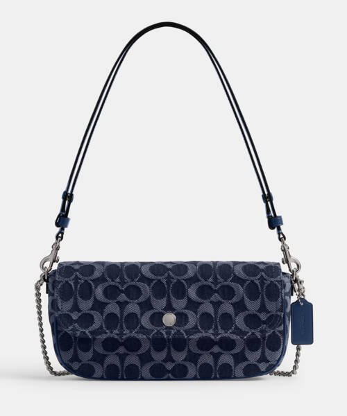Coach Signature Denim Brook Flap Chain Bag | OS