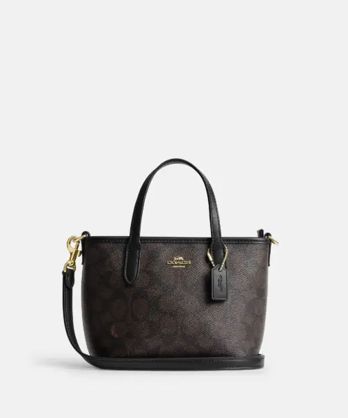 Coach City Mini Tote Bag In Signature Canvas