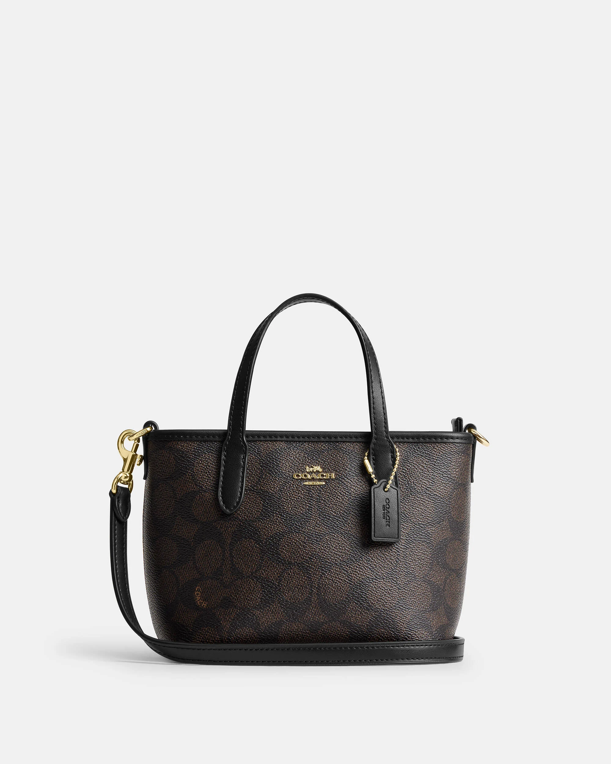Coach City Mini Tote Bag In Signature Canvas