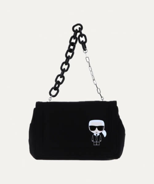 K / Ikonik Nylon Large Clutch Black