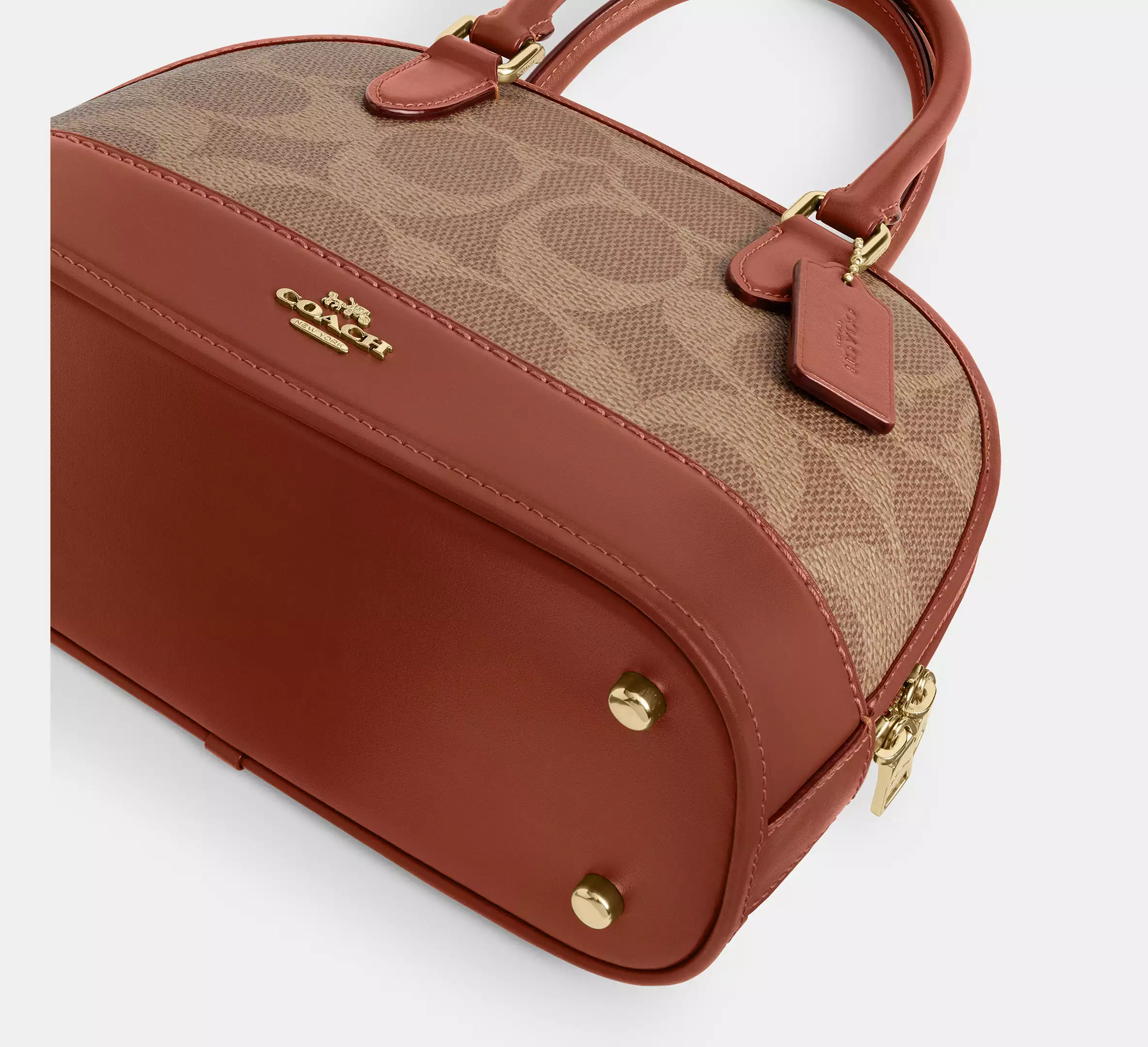 Coach Sabrina Satchel Bag In Signature Canvas - Image 3