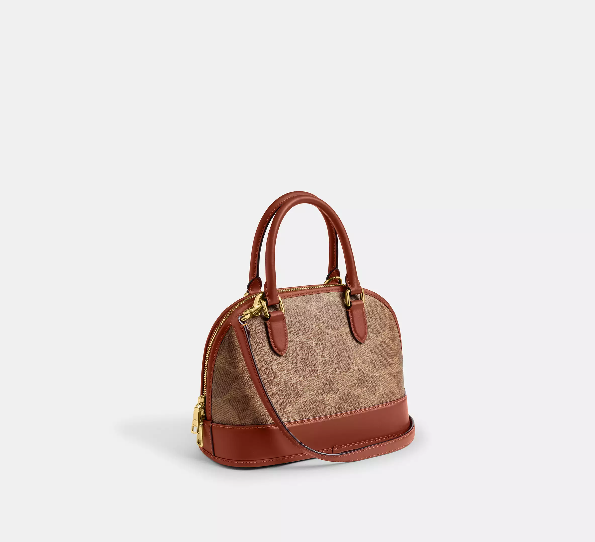 Coach Sabrina Satchel Bag In Signature Canvas - Image 7