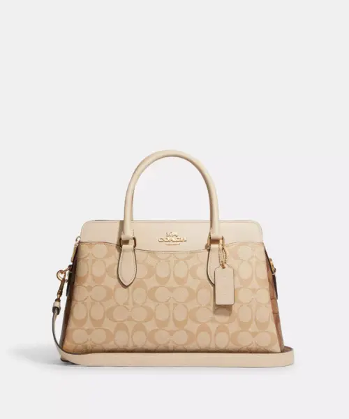 Coach Darcie Carryall Bag In Blocked Signature Canvas