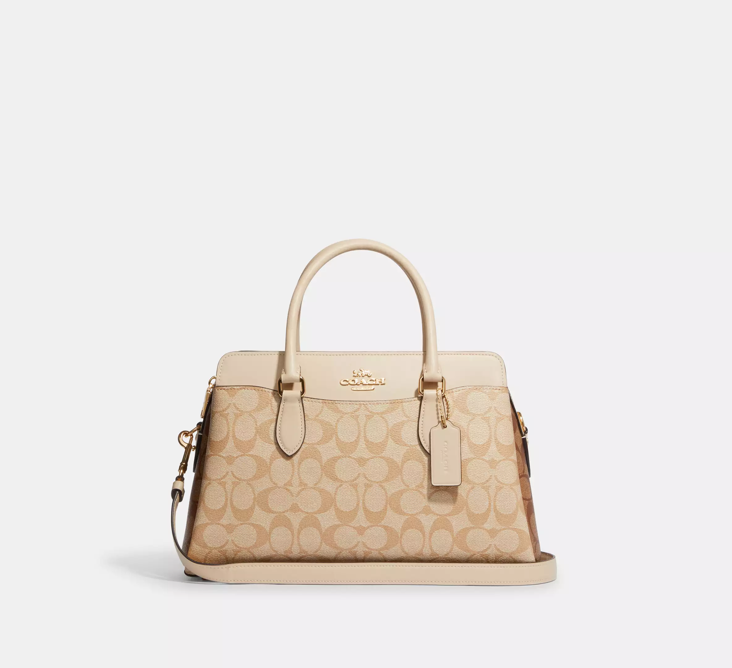 Coach Darcie Carryall Bag In Blocked Signature Canvas