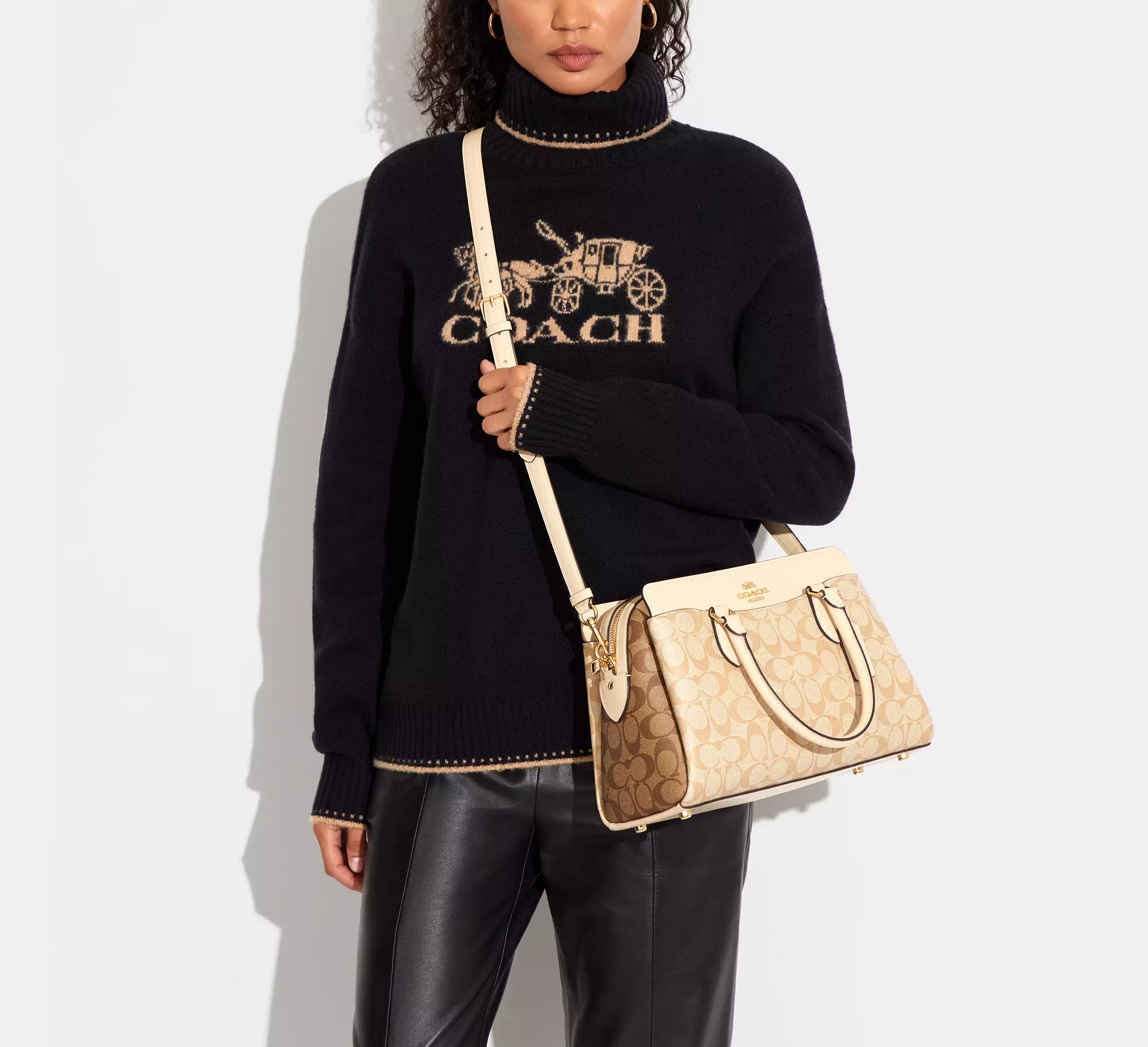 Coach Darcie Carryall Bag In Blocked Signature Canvas - Image 2