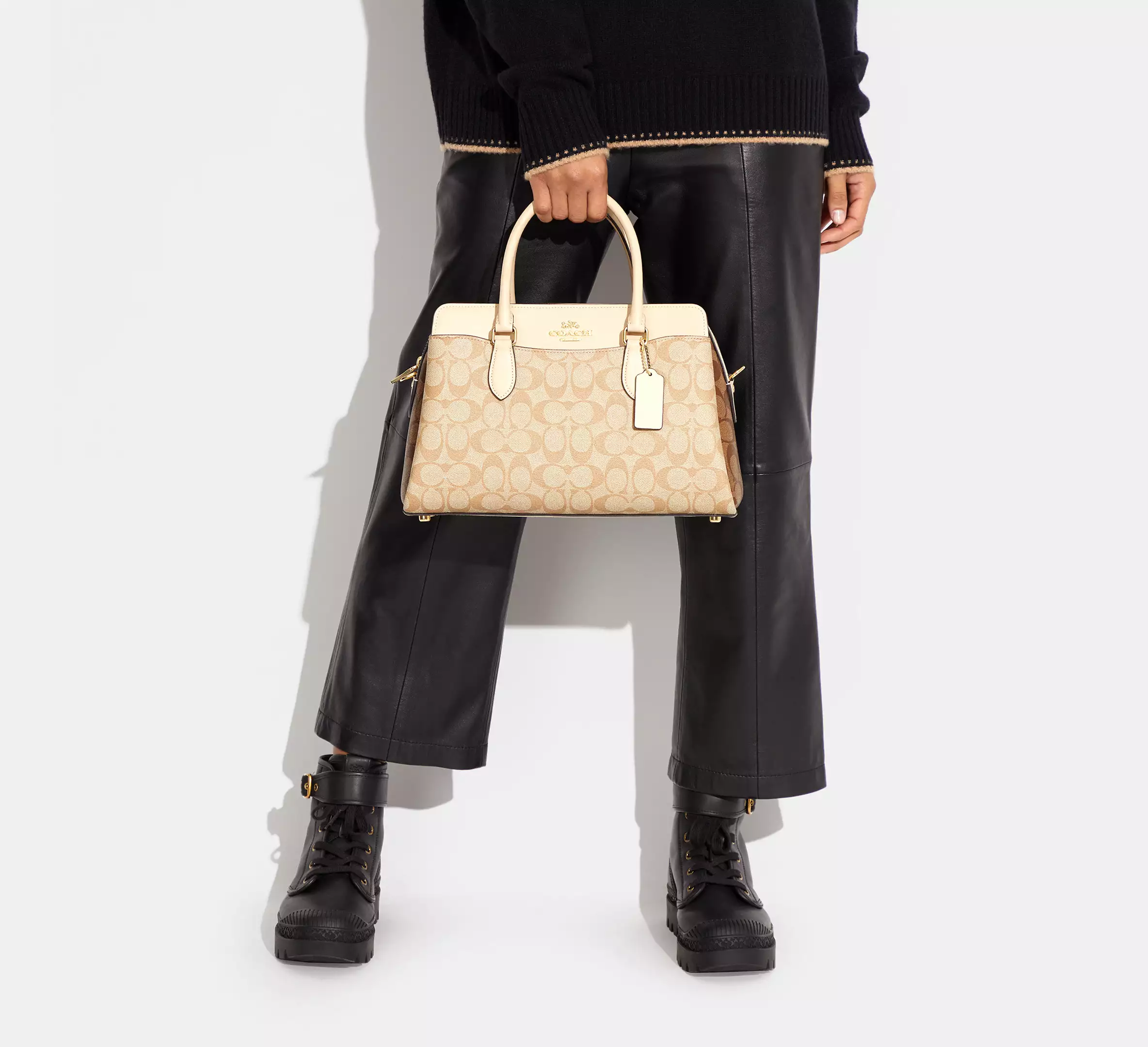 Coach Darcie Carryall Bag In Blocked Signature Canvas - Image 6