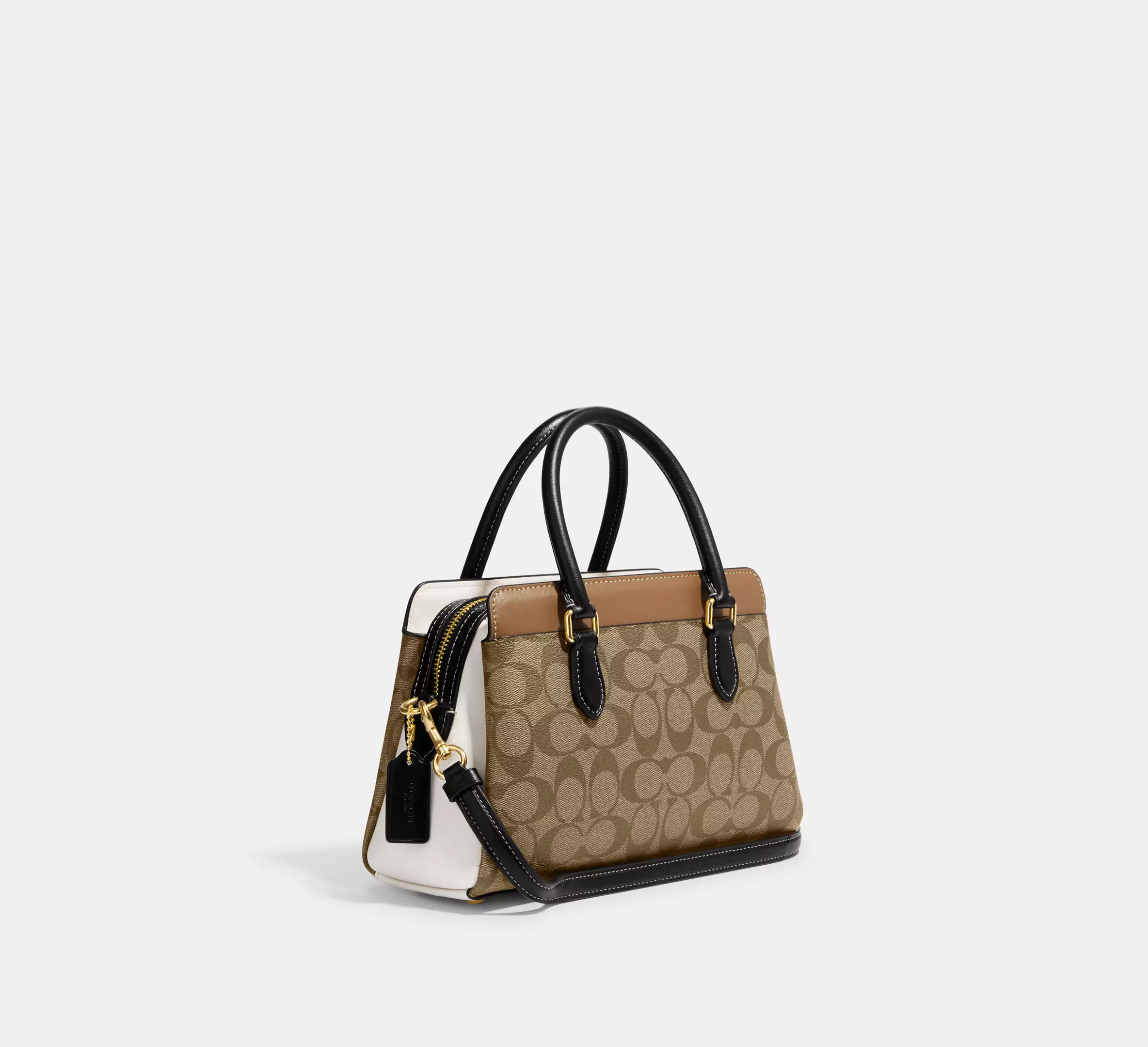 Coach Mini Sac Cabas Darcie En Toile Signature Colorblock