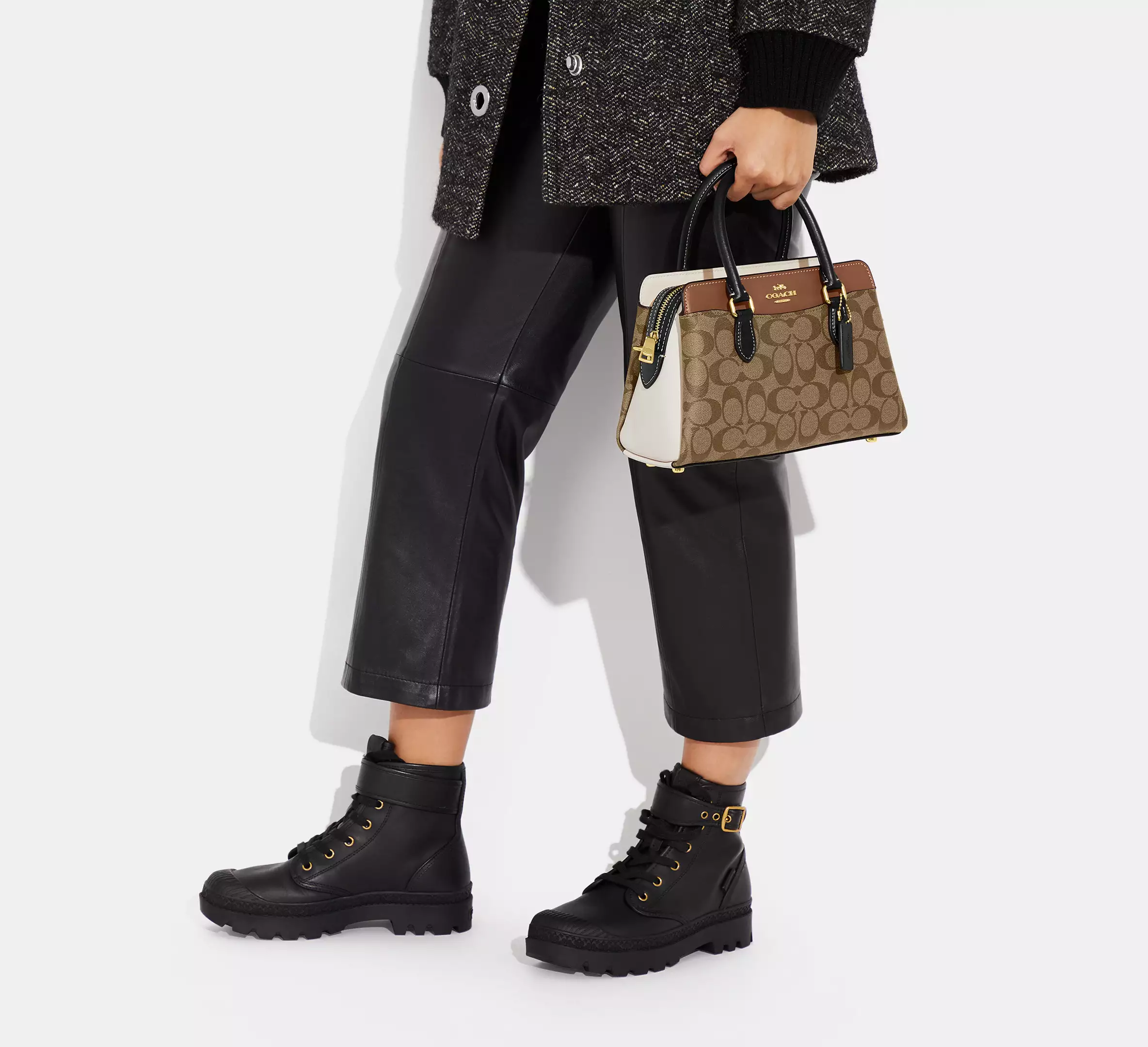 Coach Mini Sac Cabas Darcie En Toile Signature Colorblock - Image 2
