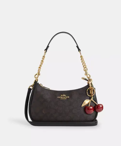 Coach Sac à bandoulière Teri en toile Signature